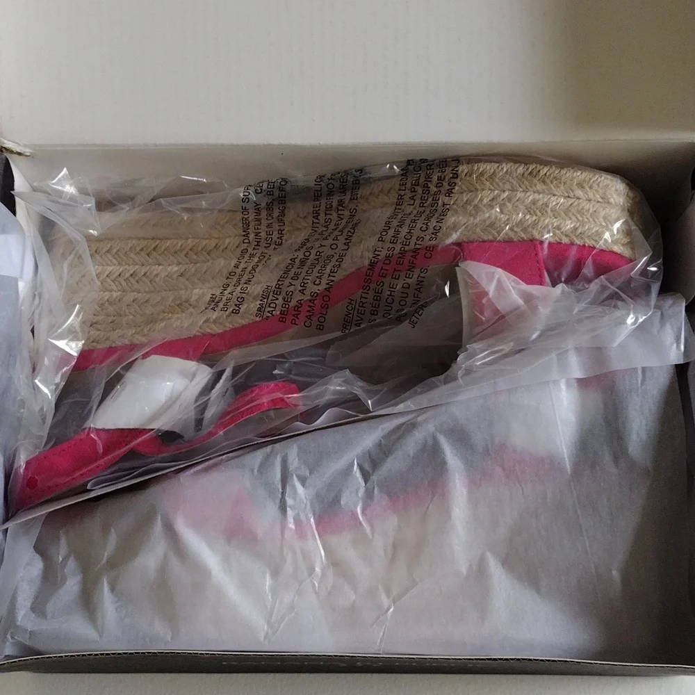 Banana Republic Platform Strappy Espadrille Maui Rose, Size 9 - Picture 9 of 14